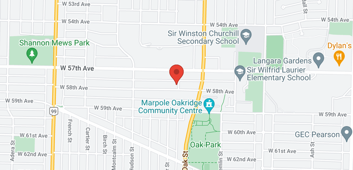 map of 1115 W 58TH AVENUE